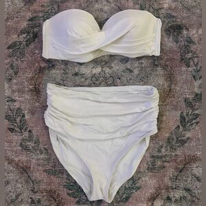 Knix white high waisted bikini